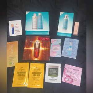 Skincare and hair and body samples bundle
